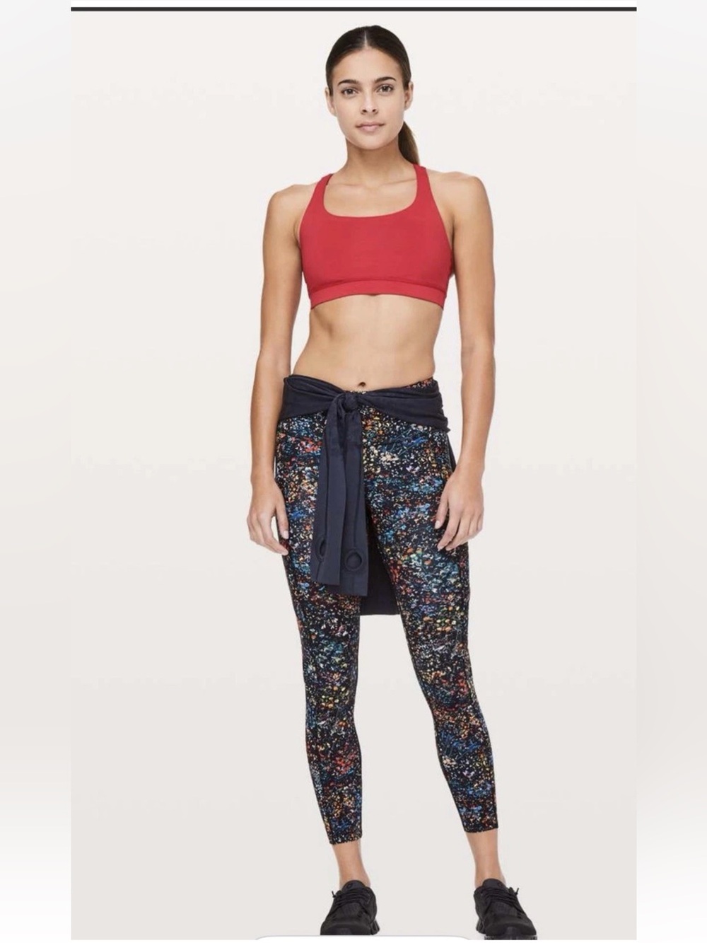 Lululemon Fast & Free 7/8 Tight II Nulux 25" in Flowerescent Multi Size 12 NWOT